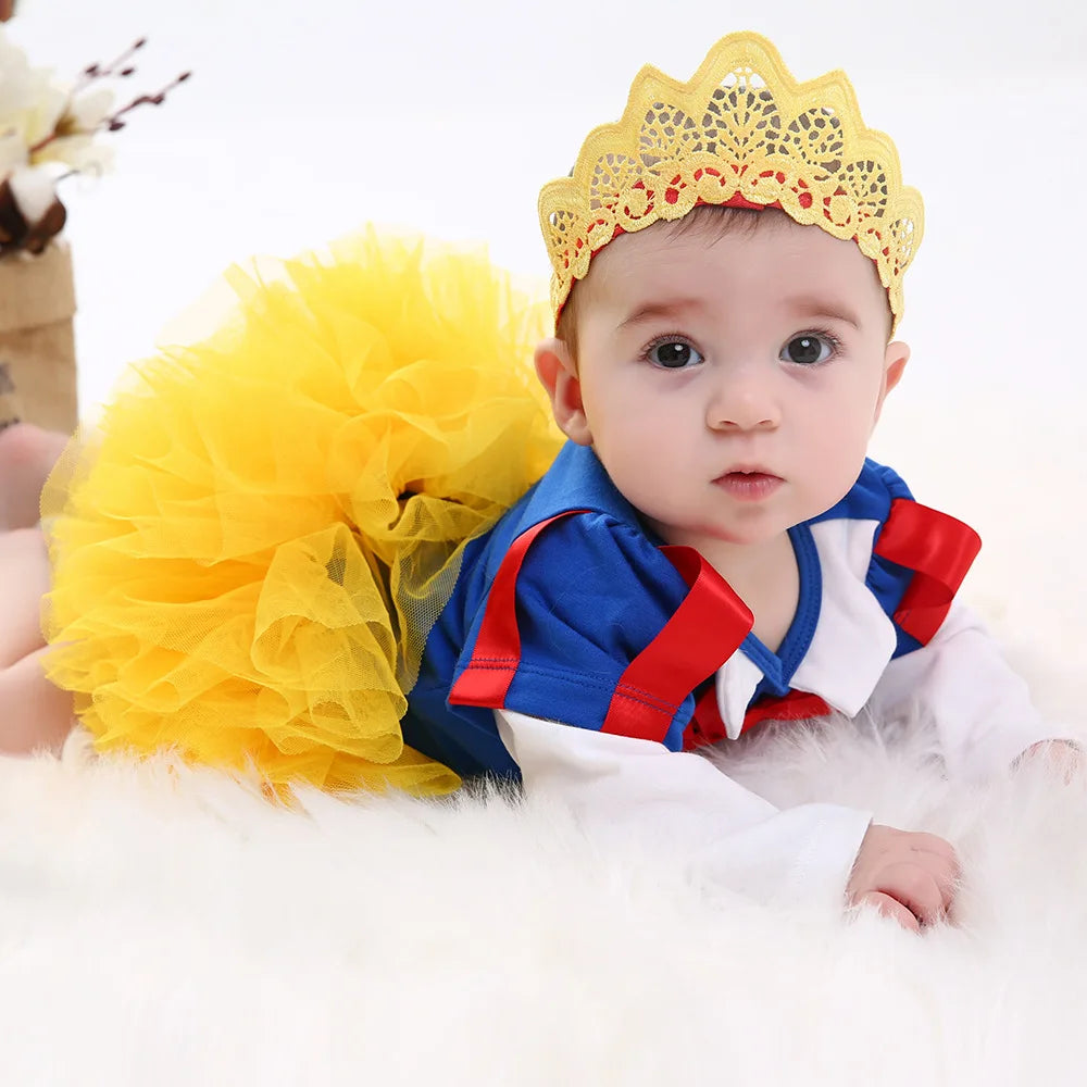 0-2Y 3pcs Girl Baby Summer Suit Novelty Costume Newborn Clothing Sets Bebe Dress Toddler Clothes Party Cosplay Gift 3 6 9 12 18M