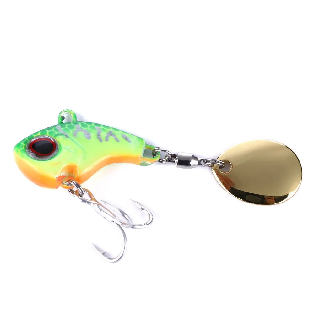 Vib Fishing Lures Hard Mental Lure with Fishing Hook Fishing VIB Lure 2.5CM-9G-10#