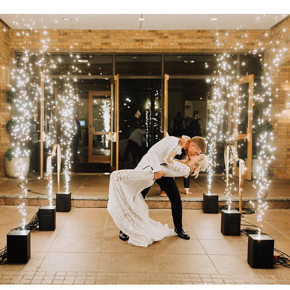 600W Wireless Remote Controlled DMX512 Cold Spark Effect Machine Electronic Dry Ice Fireworks Sparkler for Weddings and Events