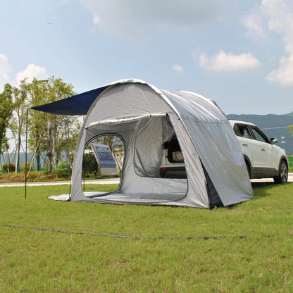 2-Person Double Layer SUV Tent with Canopy Add Raincover for Car Rear Trunk for Car Tailgate & Tram Use