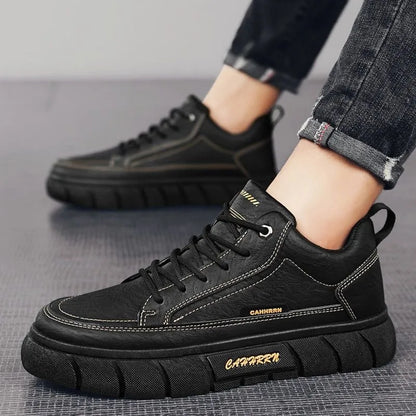 New Spring Versatile Little White Shoes Breathable Casual Men's Anti slip Thick Sole Shoes Men's Sports Shoes