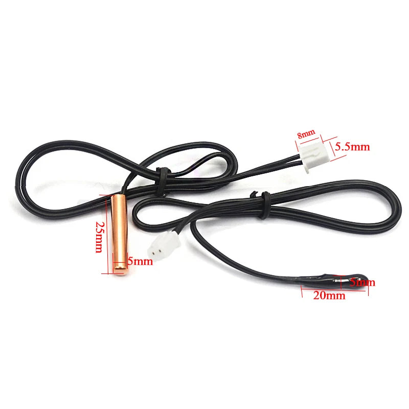 Air Conditioning Temperature Sensor 5K 10K 15K 20K 25k 50K Air Conditioner Tube Sensor Rubber Head Copper Head