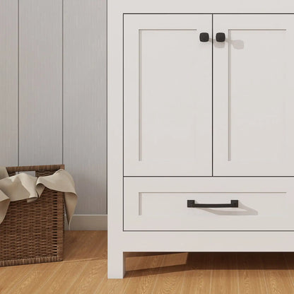 US Stock 36inch Fast Free Shipping Ready to Assemble Apartment Size Flat Pack Morden Bathroom Vanity with Single Sink