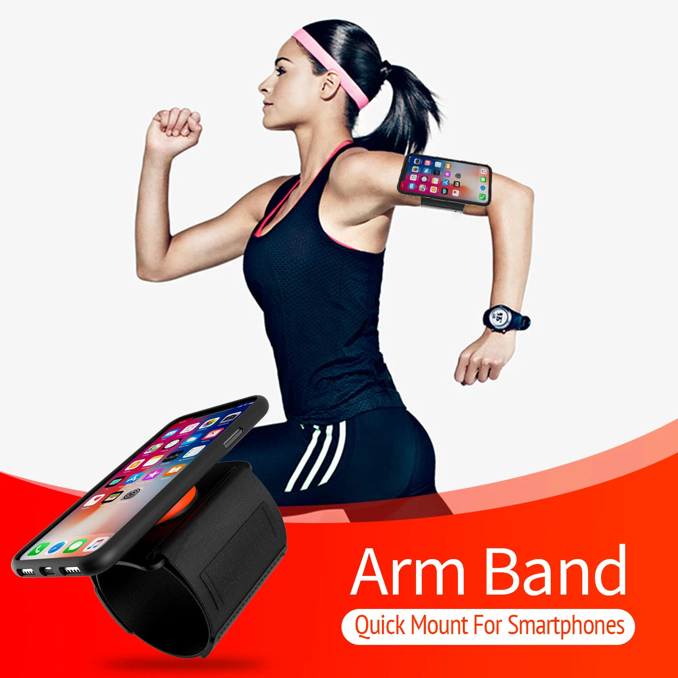 Outdoor Wristband Armbands Phone Holder Running Climbing Fitness Arm Band Wrist Case Stand Lock Men Women  for iPhone Xiaomi