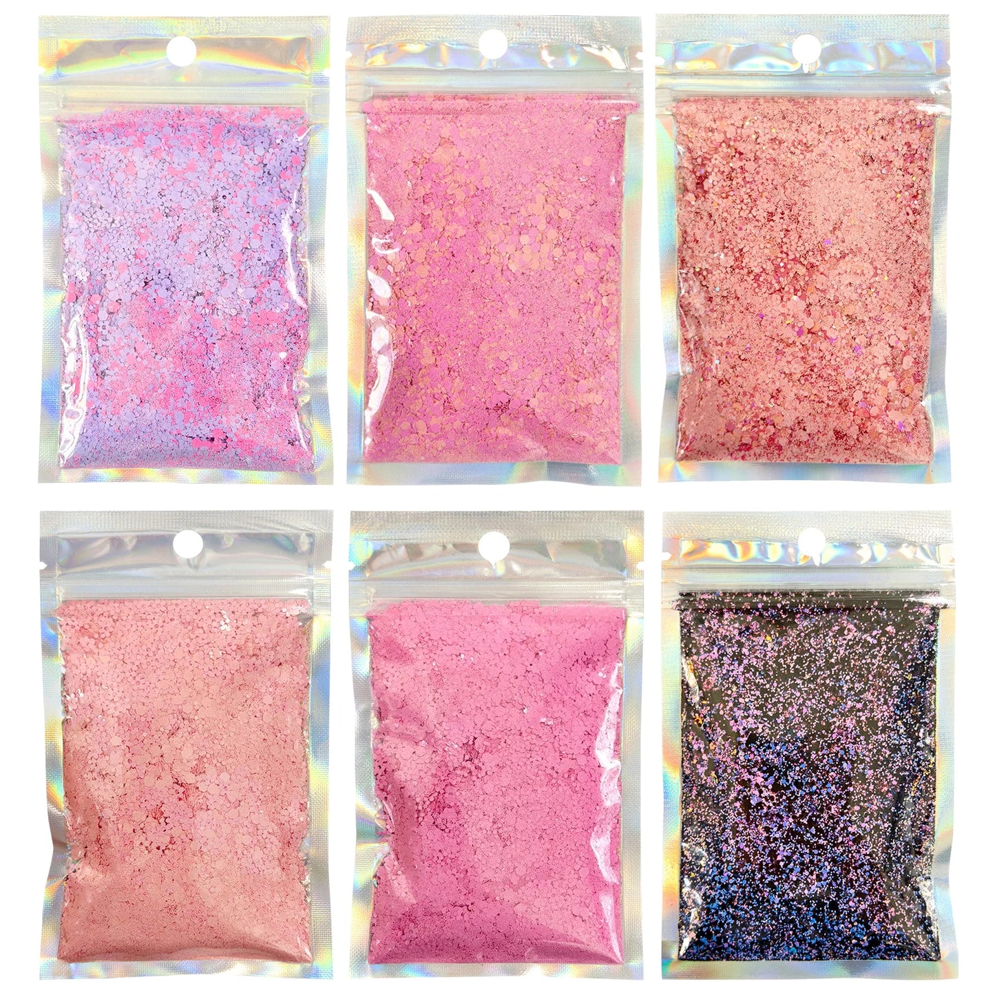 US Warehouses High Flash Spring Chunky Glitter 24 Color Bottle Set for Diy Makeup Manicure Handcrafted Cups Gift-making and More
