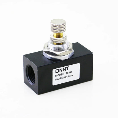 RE-01RE-02 RE-03 RE-04 G1/8 G1/4 G3/8 G1/2 Adjustable Pneumatic Solenoid Air Throttle Flow Control Valve One Way