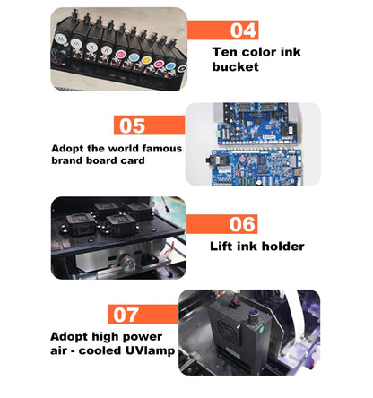 Qinyu UV DTF Printer Roll to Roll Cup Wrap Sticker Printer 30cm A/B Film 2 in 1 XP600 Impresora UVDTF Printer Machine
