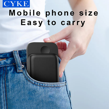 CYKE 3-in-one 15W Fast Wireless Charger V8 Magnetic Folding Phone Stand Watch Collapsible Wireless Charging Station for AirPods