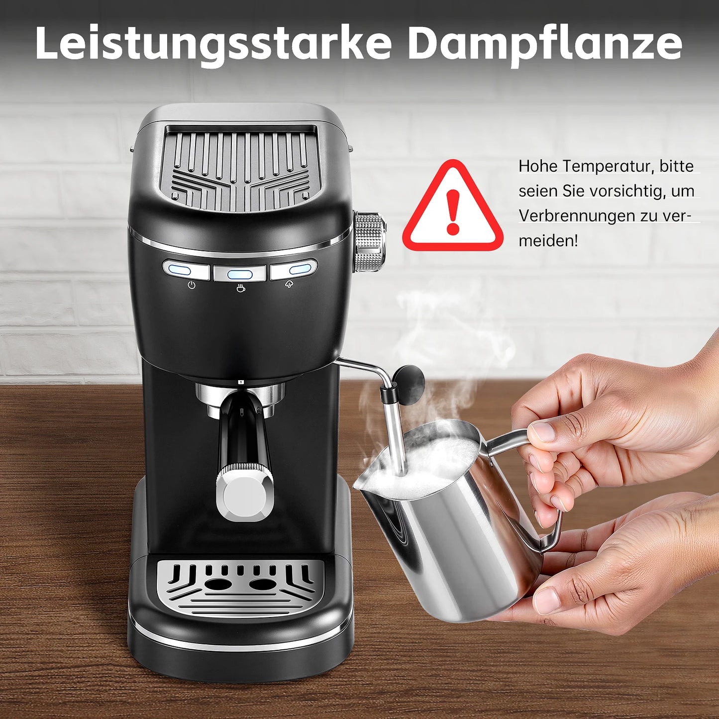 Cappuccino Maker Automatic Espresso Machine with Milk Steamer