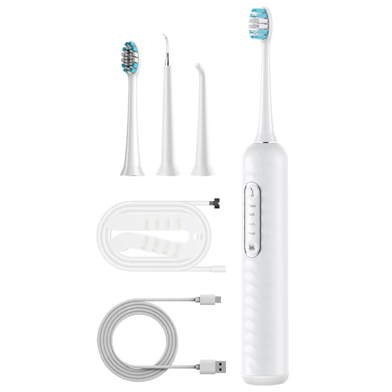3-in-1 Sonic Electric Toothbrush Water Flosser 38K VPM 4 Cleaning Modes Teeth Whitening Gum Care IPX7 Medium Tartar Removal