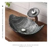 Hotel Washroom Decorative Leaf Shape Vessel Sink Modern Basin
