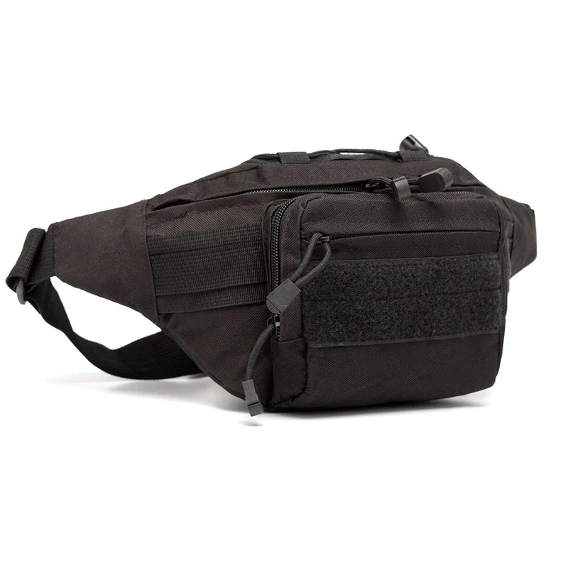 Camouflage Chest Daypack Single Crossbody Strap Waterproof Polyester Tactical Waist Bag for Outdoor Sports Zipper Closure
