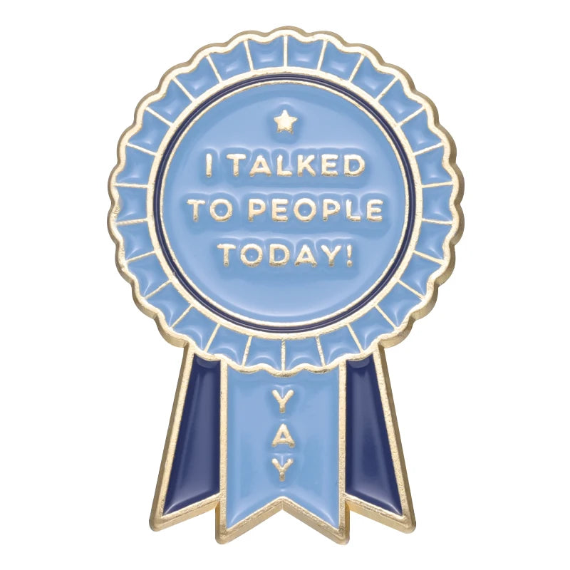 Awkward Worst Medal Brooches Badge Sarcastic Quotes Funny Enamel Pins Clothes Collar Lapel Badge Jewelry Pin for Backpack Hat