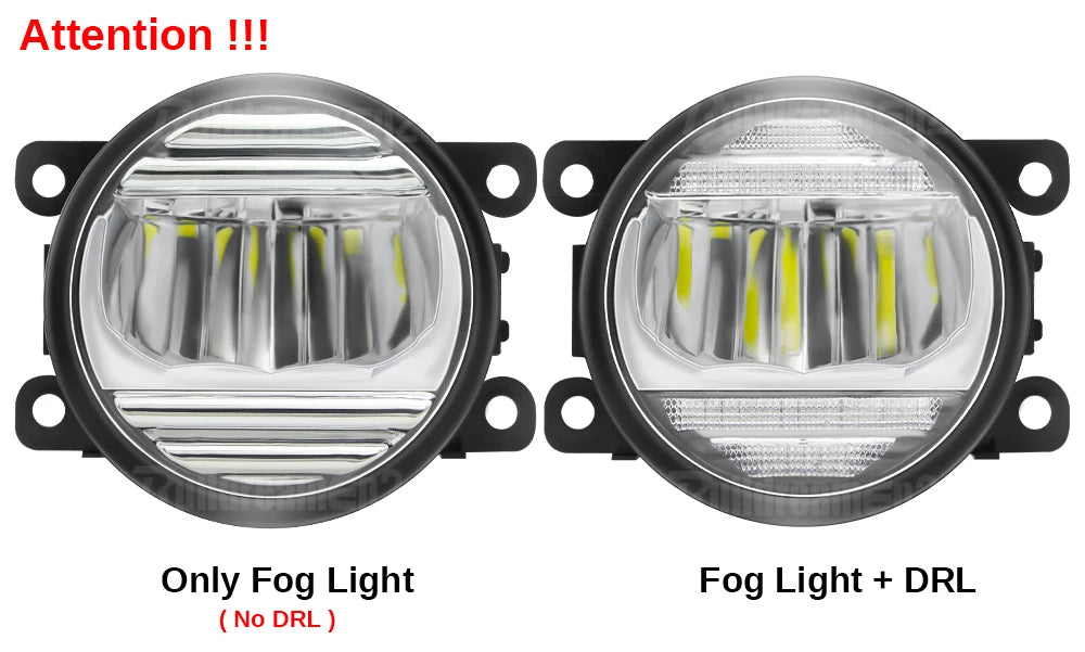 2IN1 Car Canbus LED Fog Light Accessories with Daytime Running Lamp DRL H11 For Citroen Jumper Jumpy 290 295 2015-2024