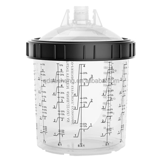 600ml Hvlp Automotive Pp Cups Paint Spray Gun Cup Coating Paint Mixing Cup