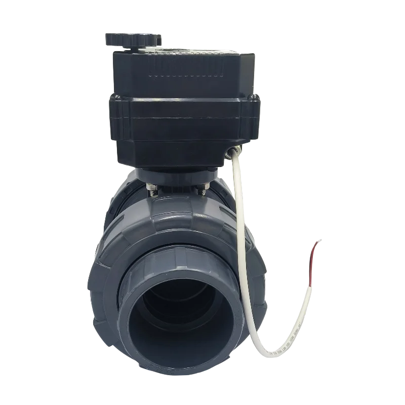 Manufacturer Supply Compact 12V 24V Motorized Actuator Electric Brass PVC Plastic Ball Valve DN50 2 Inch for Water Flow Control