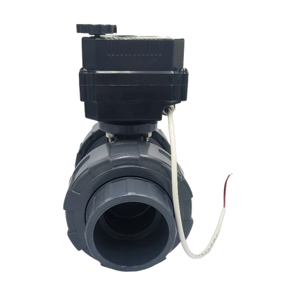 Manufacturer Supply Compact 12V 24V Motorized Actuator Electric Brass PVC Plastic Ball Valve DN50 2 Inch for Water Flow Control