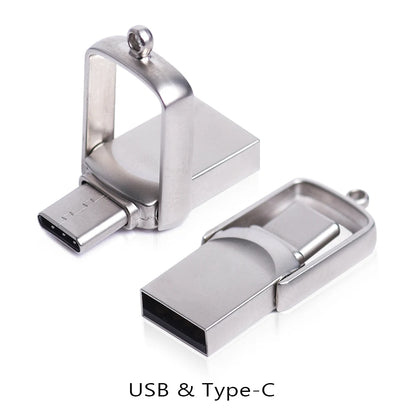 NEW Mini 64GB 128GB Type C Ultra Dual USB Flash Drive Memory Stick Thumb Pen Drive Creative Gifts for Business USB Flash Drives
