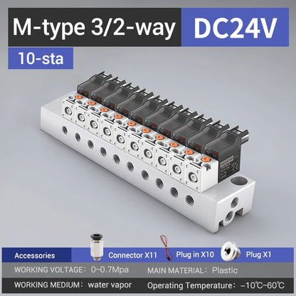 Highend 3/2 Way Direct Acting Mini Solenoid Valve 24v 10mm L/M/G-type Vacuum  Plastic Mini Sock Knitting Solenoid Valve