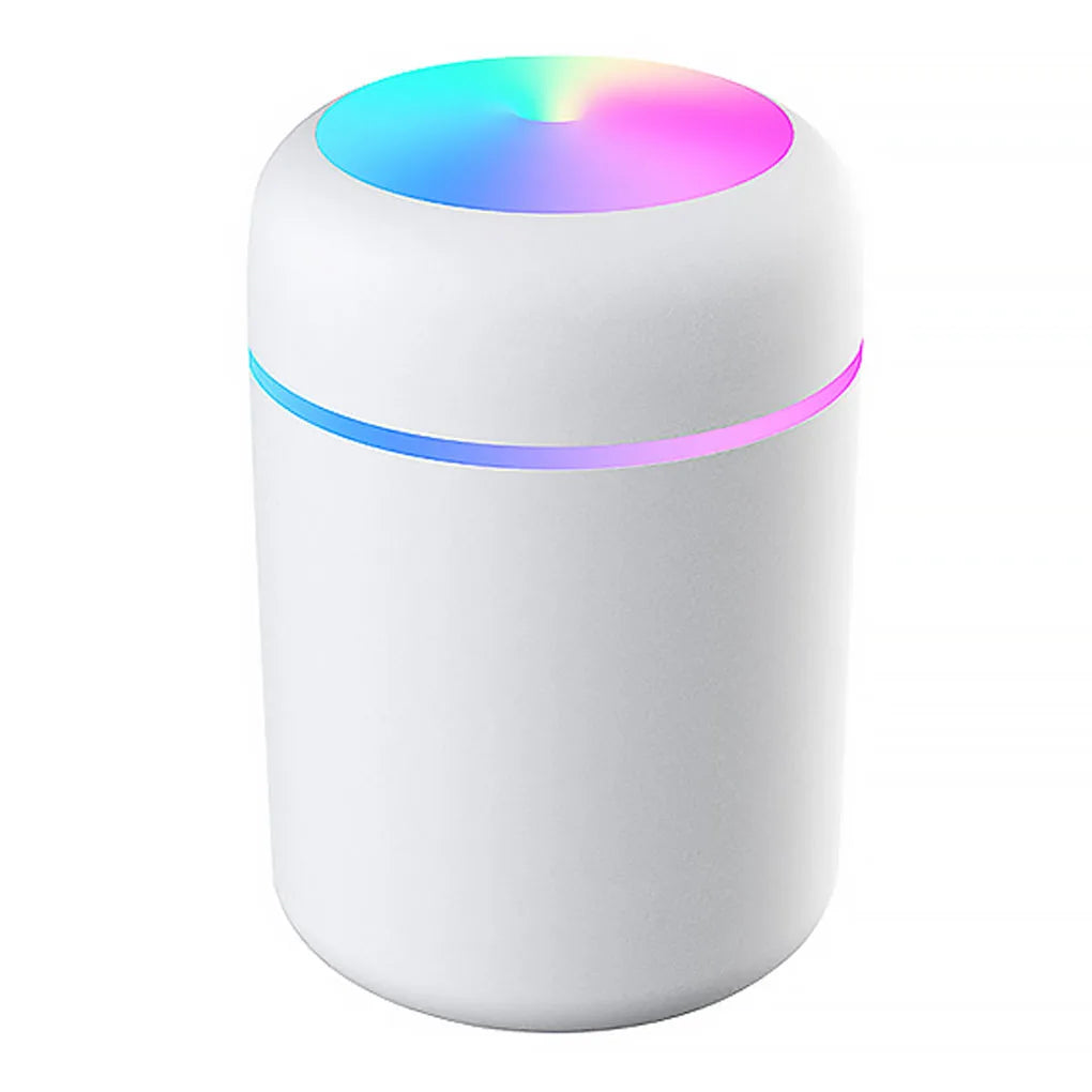 Multi-Function Car-Mounted Ultrasonic Humidifier with RGB Ambient Lighting and 300ml Aromatherapy Diffuser for Compact Spaces