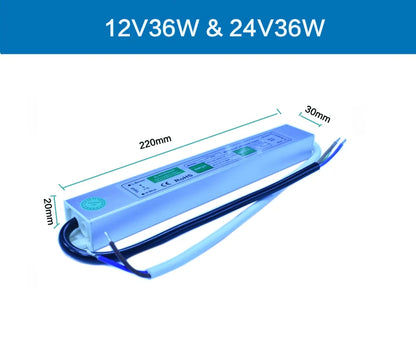 IP67 Input 115-260VAC Output DC12V 24V 36W Waterproof Switching High Efficiency Industrial Power Supply for LED Lighting