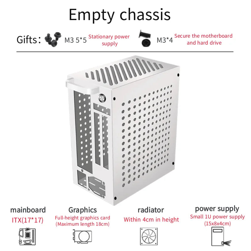 High Quality Desktop ITX Case for Home Computers Mini-ITX Form Factor Adapted to FLEX Power Supplies Most Popular Product Stock