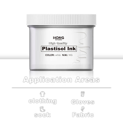 SOLLYD White Screen Printing Plastisol Ink - Super Strong Coverage, Conceals Blemishes Without Leaving Any Marks