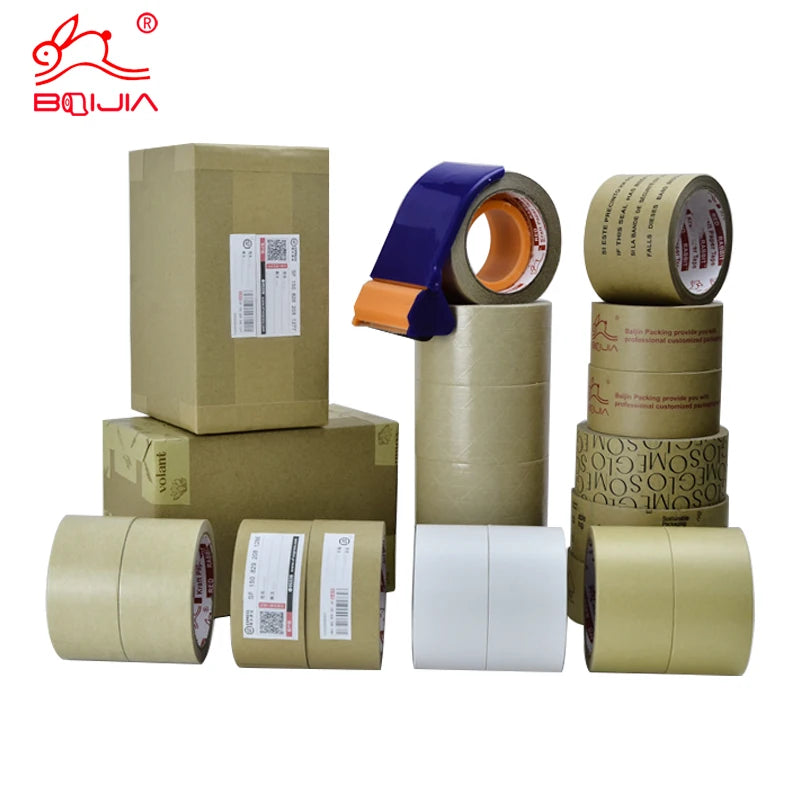 Wholesale Factory Custom PE Eco-Friendly Degradable Self Adhesive Packaging Kraft Paper Packing Tape