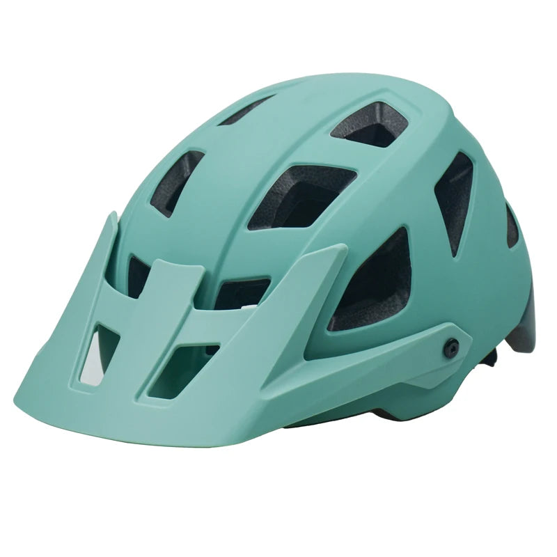 2025 NEW LA Bike Helmet with Visor Moutain Bike Helmet with Rear Light Rechargeable Intergrally-mold PC Shell Led Lights Helmet