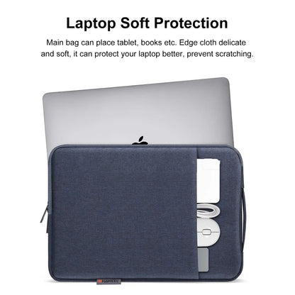 HAWEEL 15-16.7 Inch Laptop Sleeve Case Multi-Function Nylon Storage Briefcase Bag with Zipper Handle Elegant Handbag Design