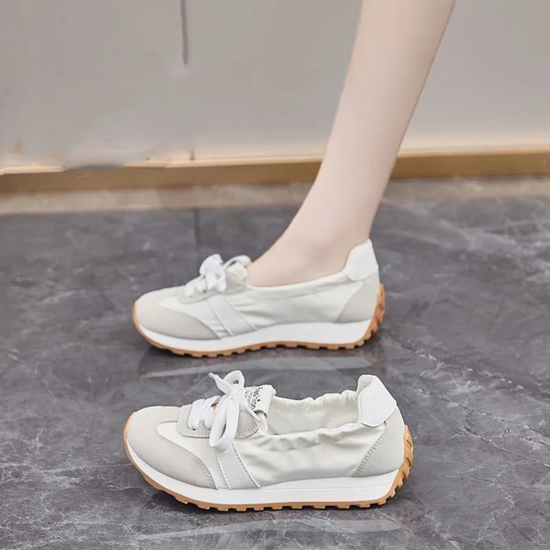 New White Shoes, Elevated Women's Shoes, Comfortable Women's Board Shoes Women's Sports Shoes