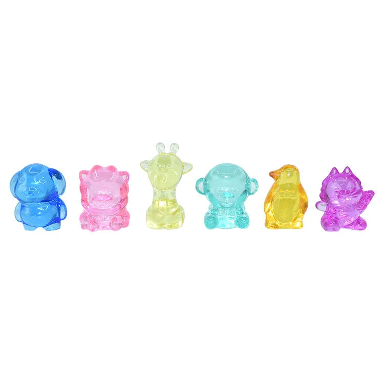 Acrylic Color Transparent Cute Children Play House Cartoon Resin Furniture Animal Decoration