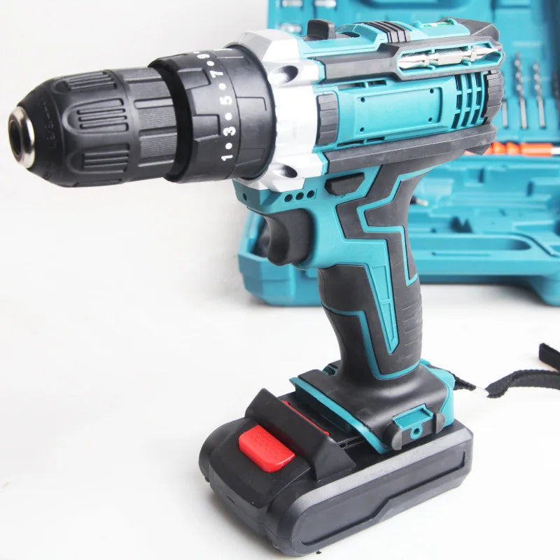 21V Lithium Battery Rechargeable 3-Function Impact Drill Set New Power Tool with OEM Customization Includes Screwdriver Set