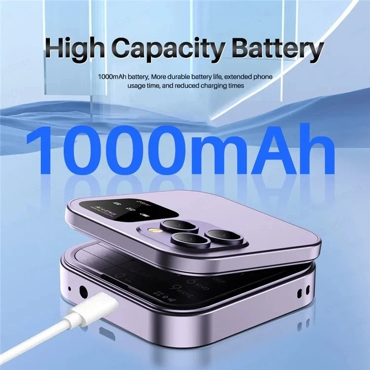 SERVO I16 Pro Mini Flip Phone 1000mAh Battery 32MB RAM 32MB ROM 1.77 Inch Dual SIM Pocket Phone With Flashlight