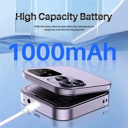 SERVO I16 Pro Mini Flip Phone 1000mAh Battery 32MB RAM 32MB ROM 1.77 Inch Dual SIM Pocket Phone With Flashlight