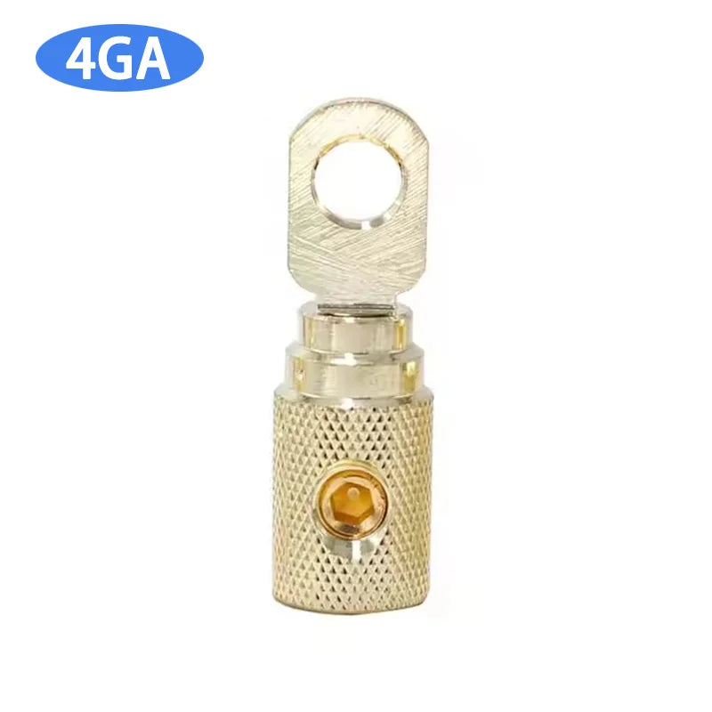 O-Type Gold-Plated Pure Copper Car Audio Crimp Terminal Modified Wire Power Supply Input Reducer Car Audio Amp Terminal Block