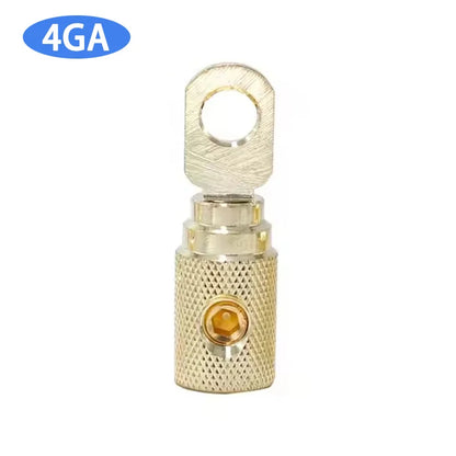 O-Type Gold-Plated Pure Copper Car Audio Crimp Terminal Modified Wire Power Supply Input Reducer Car Audio Amp Terminal Block
