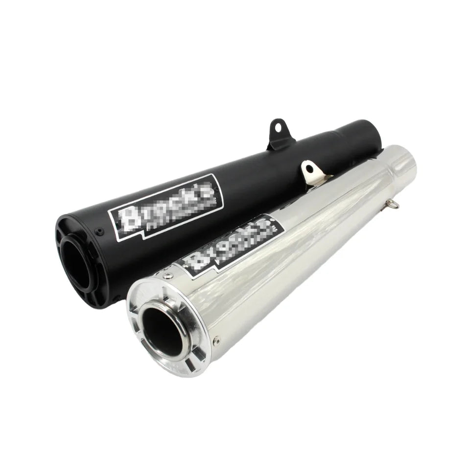 Brock Moto Muffler Universal Steel and Black Exhaust for Honda CB300R CM300 CB300 CB400 CBR650 CB650F New Condition