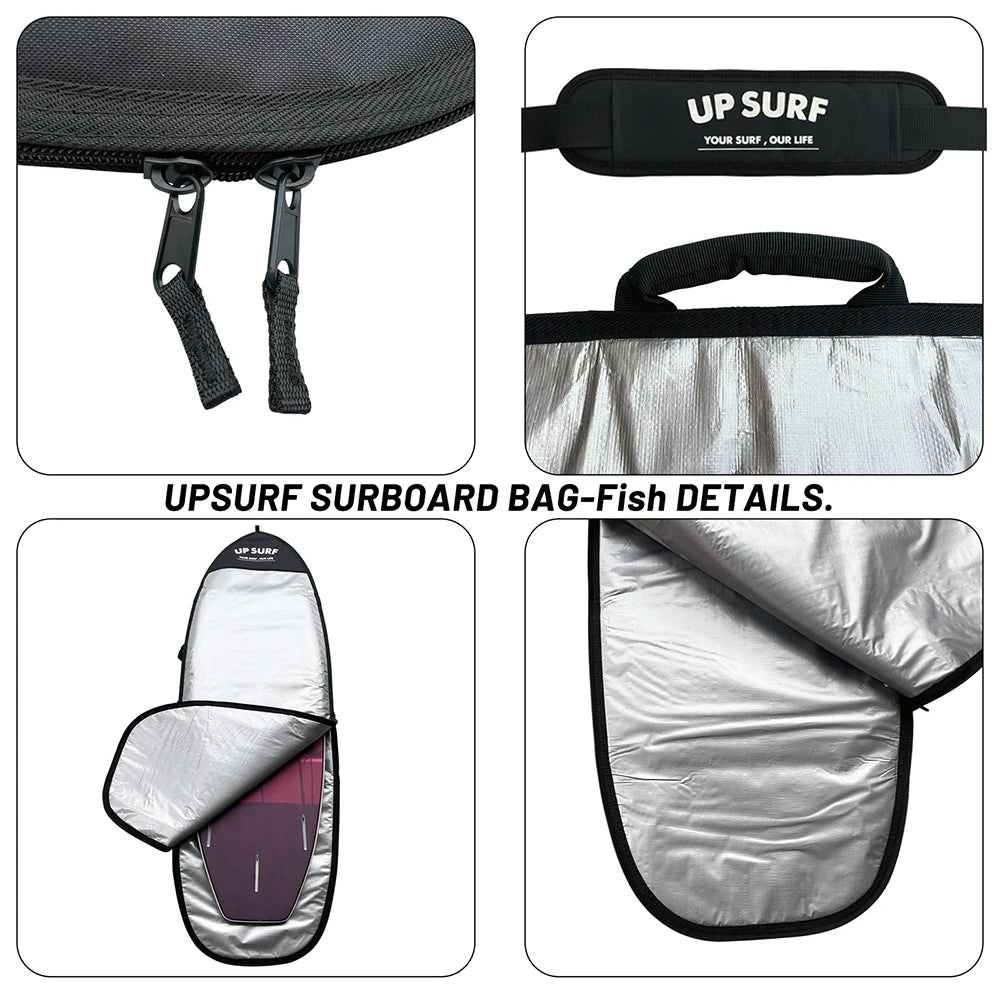 UPSURF Surfboard Travel Nylon Bag/Cover 5.4/5.8/6.0/6.4/6.8 600D Shortboard Bag
