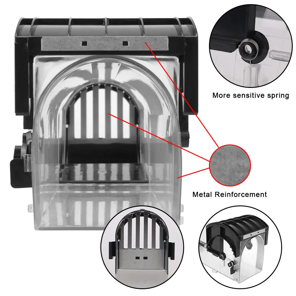 Mousetrap Safe Firm Humane Reusable Plastic Rodents Trap Household Mouse Catcher Smart Self-locking For Indoor Outdoor Garden