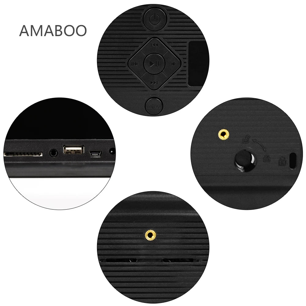 AMABOO 10.1 Inch WiFi Digital Photo Frame with LCD Screen Clock Video Playback Touchscreen