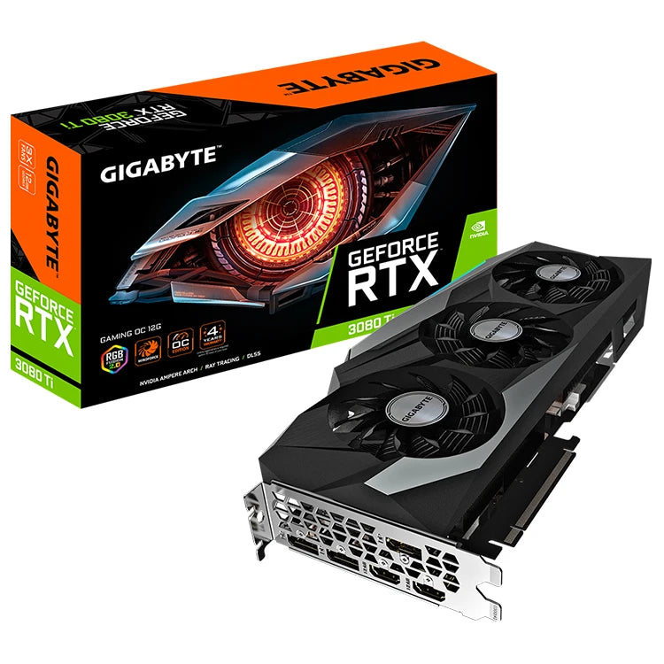 Used GIGABYTE GeForce RTX 3080Ti GAMING OC 12G Gaming Graphics Card with 12GB GDDR6X Memory Powered by GeForce RTX 3080 Ti