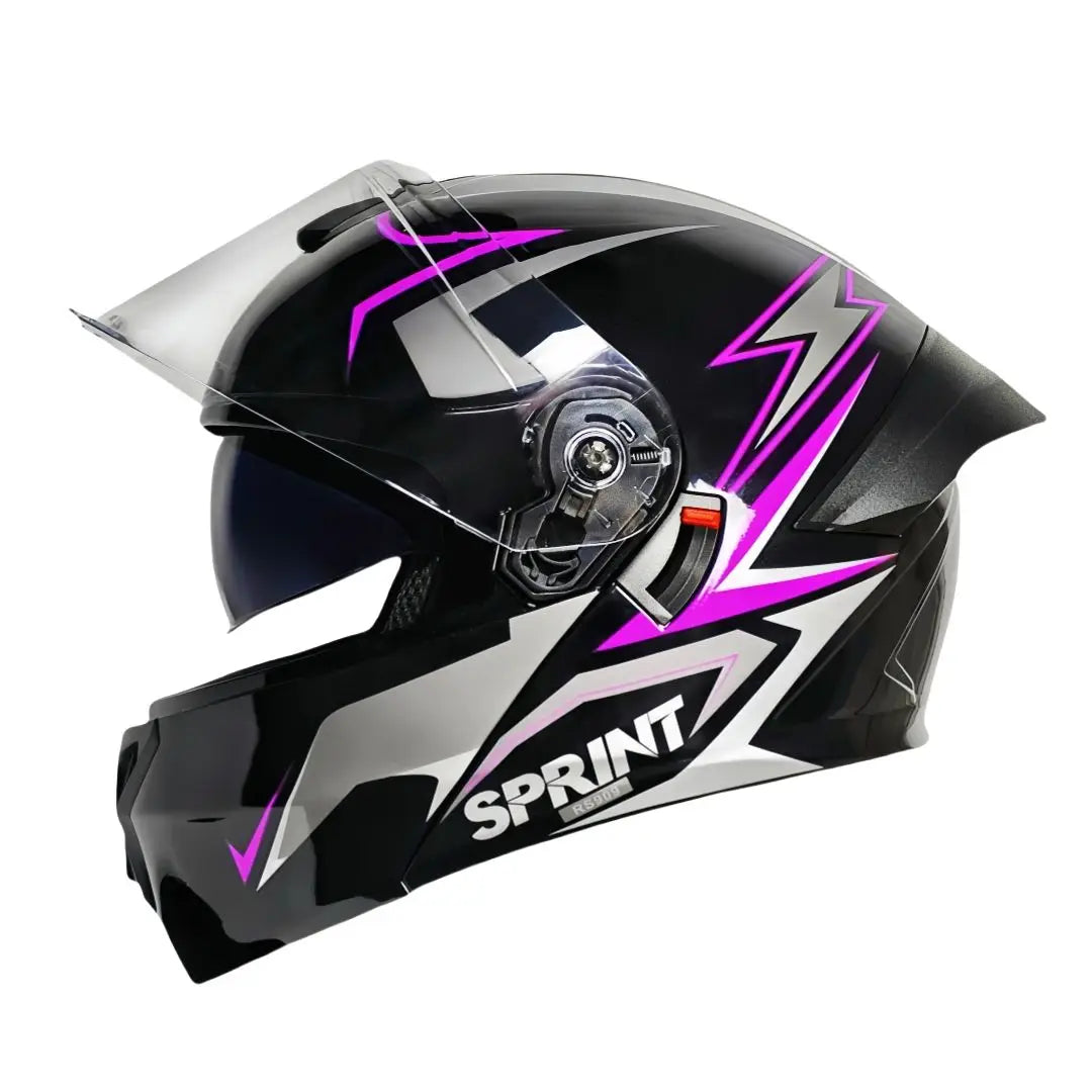 New ABS Modular Full Face Dual Visor Moto Helmet LED Tail Lights Dirt Bike Racing Casco for Men Women Motorcycles Helmets