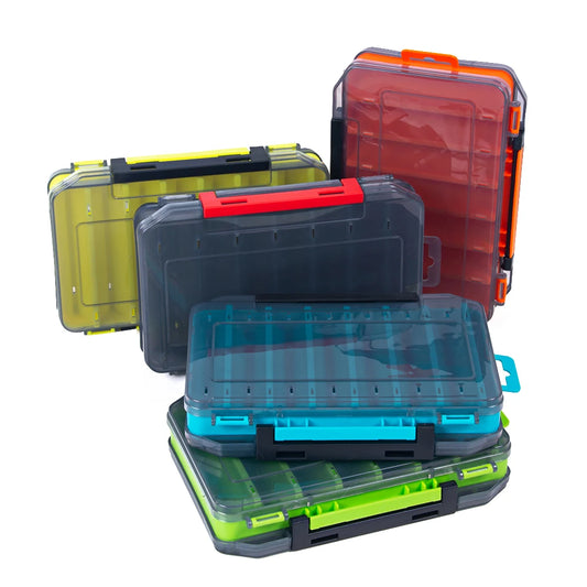 19.5*13.5*3.5cm Professional Lure Bait Double-sided Storage Fishing Gear Box Fishing Supplies Accessories Fishing Tool Box by PDG ibma