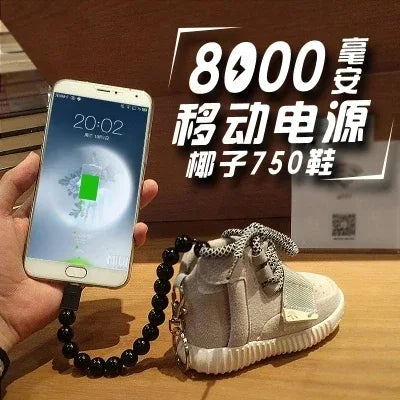 High Quality Portable Battery Charger Powerbank Coconut Sneakers 750 Shoe Power Bank 8000mAh  For All Phone
