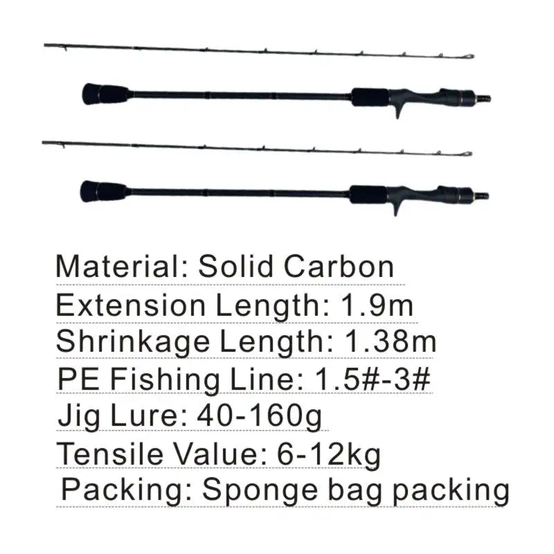 Slow Pitch Jigging Fishing Rod Saltwater Casting Rod Light Carbon Blank Fishing Pole Ocean Sea Boat Fishing Slow Jigging Rod