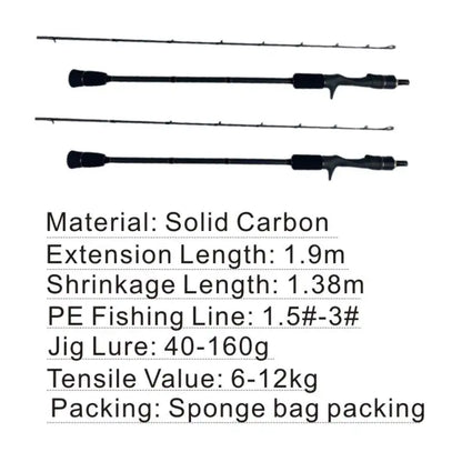 Slow Pitch Jigging Fishing Rod Saltwater Casting Rod Light Carbon Blank Fishing Pole Ocean Sea Boat Fishing Slow Jigging Rod