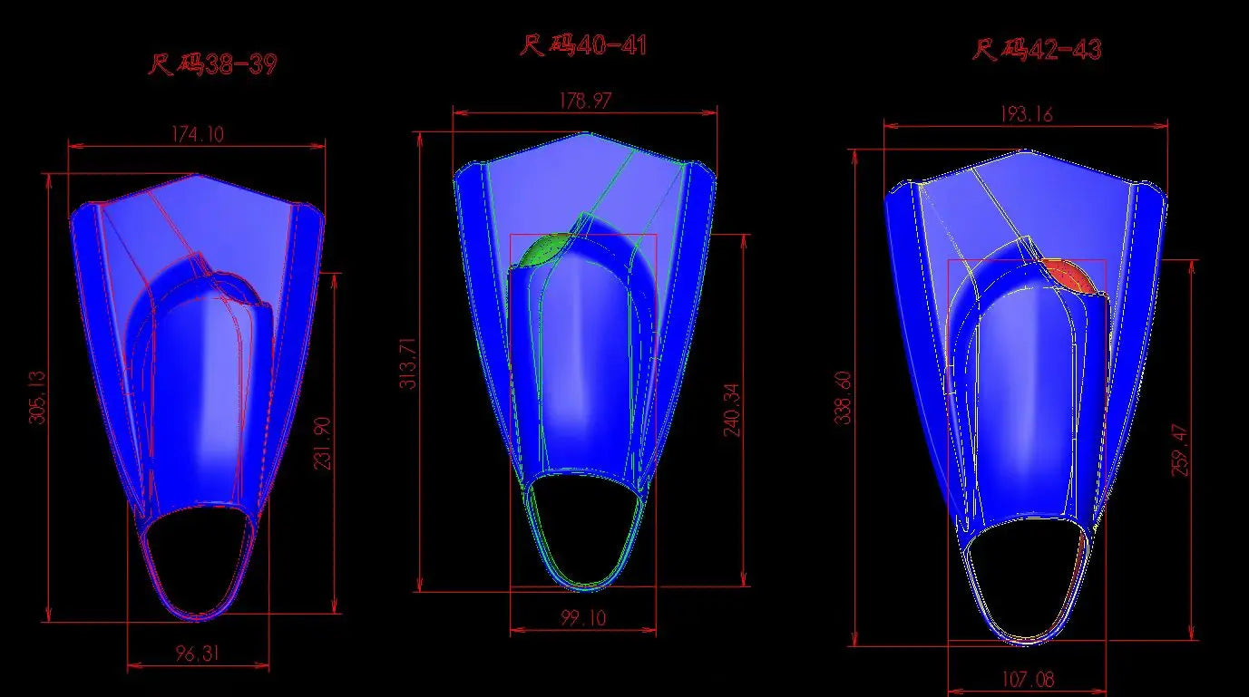 2025 Hot Sale Custom Made Adult Training Swim Flipper Snorkel Short Blade Silicone Fins Swimming