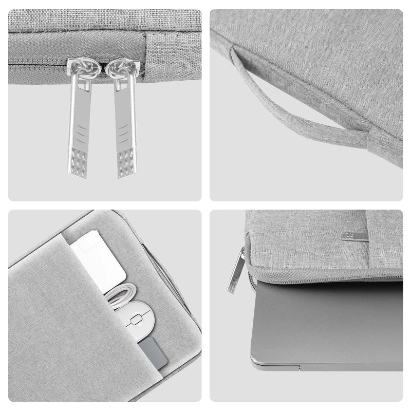 HAWEEL 15-16.7 Inch Laptop Sleeve Case Multi-Function Nylon Storage Briefcase Bag with Zipper Handle Elegant Handbag Design