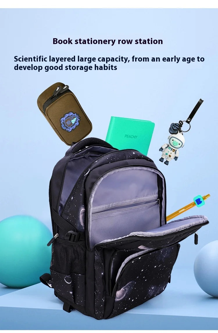 Japanese Korean Student Backpack Large Capacity Multi-Layer Breathable Design Waterproof Stylish Trolley for Stair Climbing